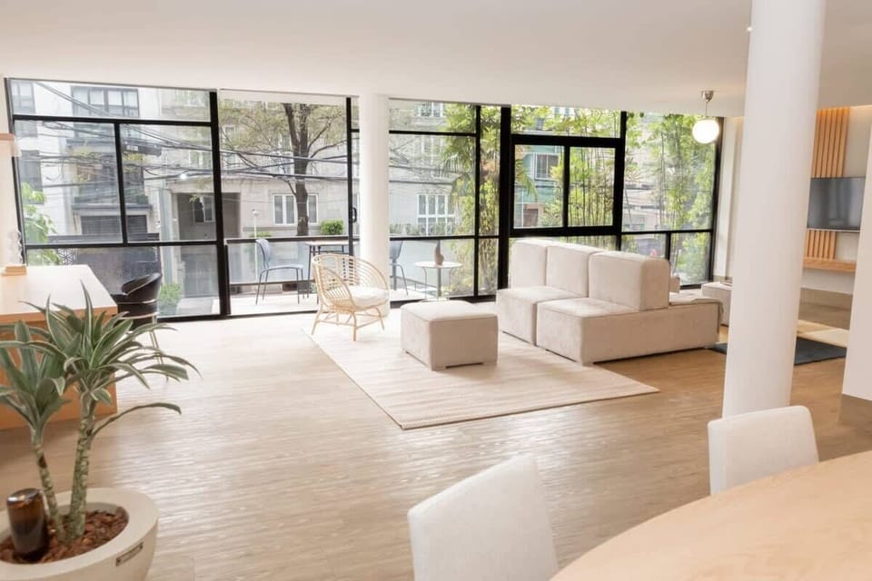 Living room with balcony