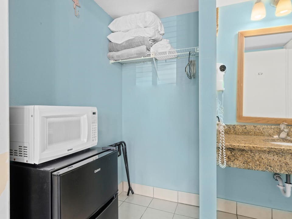 Closet with Mini Fridge & Microwave