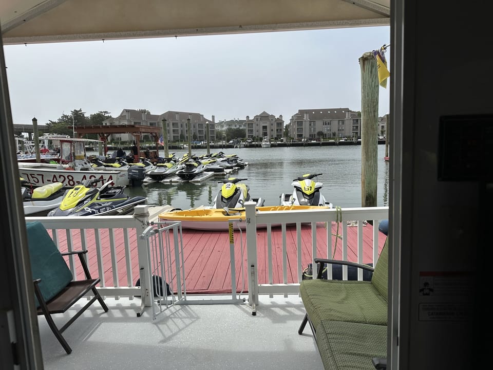 View from inside boat 