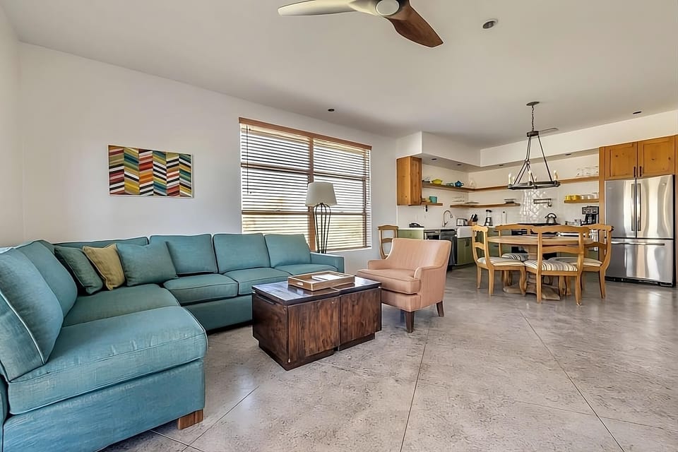 Stretch out in the open-concept lounge after exploring nearby.