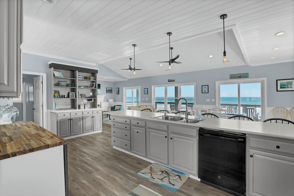 Open living concept so you don't miss a beat of family fun while cooking. 