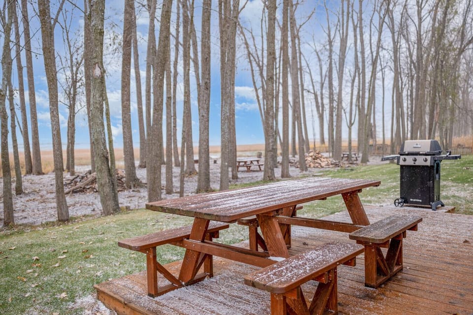 Deck with gas grill