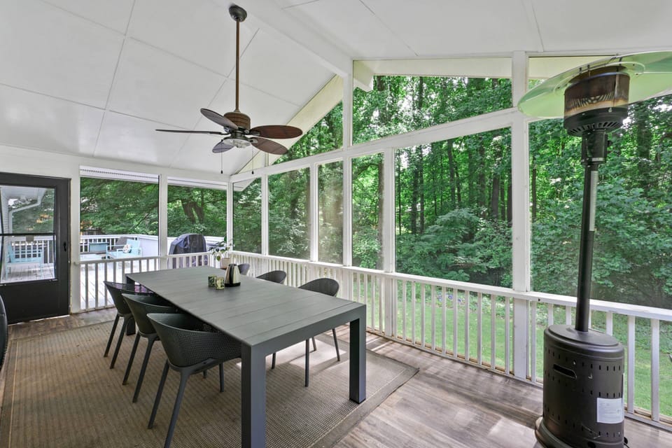 Morning coffee, while watching the sun come up and the sound of nature is one of the owners favorite times