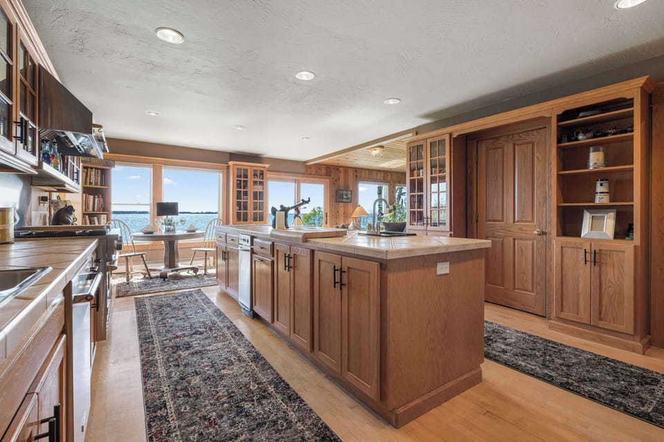 Lake views from the kitchen
