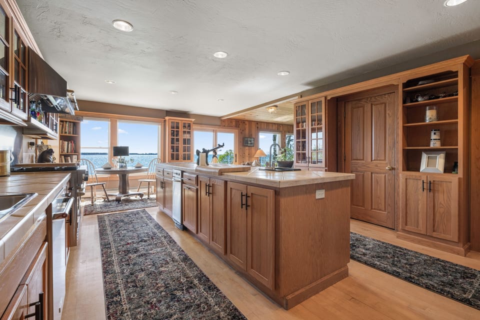 Lake views from the kitchen