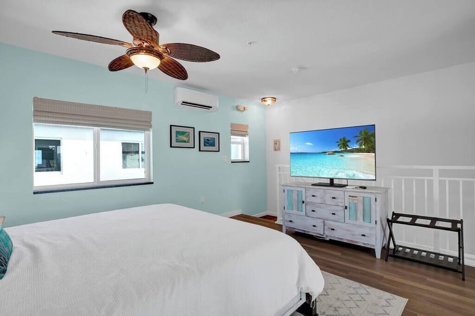 King Bedroom; Ceiling Fan; Smart Flat Screen TV