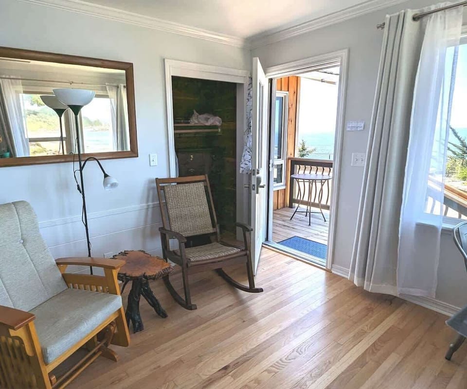 Comfy seating with ocean views from inside!