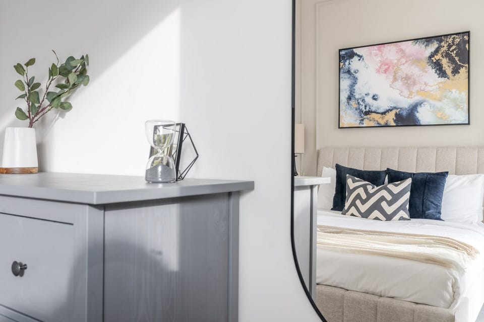 The mirrors beautifully reflect the charm of your surroundings