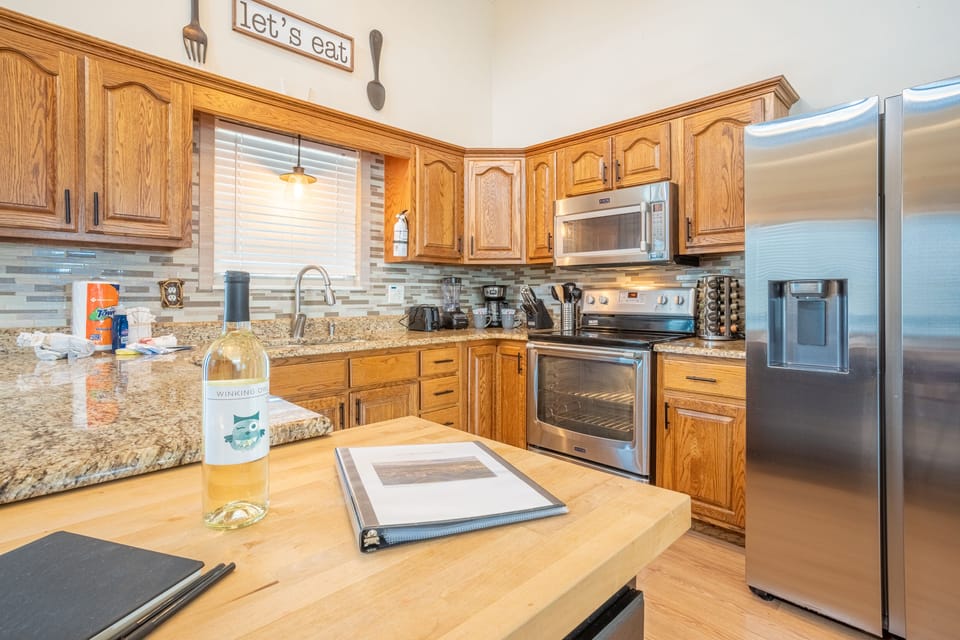 Fully stocked kitchen 