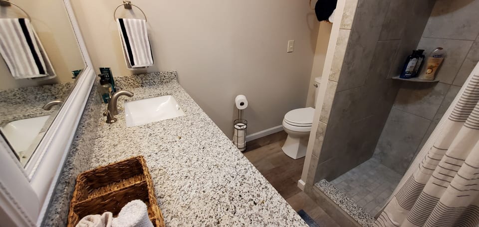 We call this bathroom #2.  No particular reason...