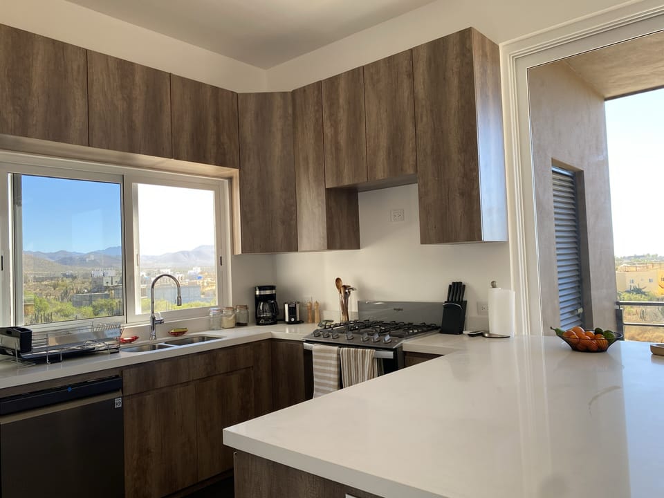 fully stocked kitchen for all your cooking needs
