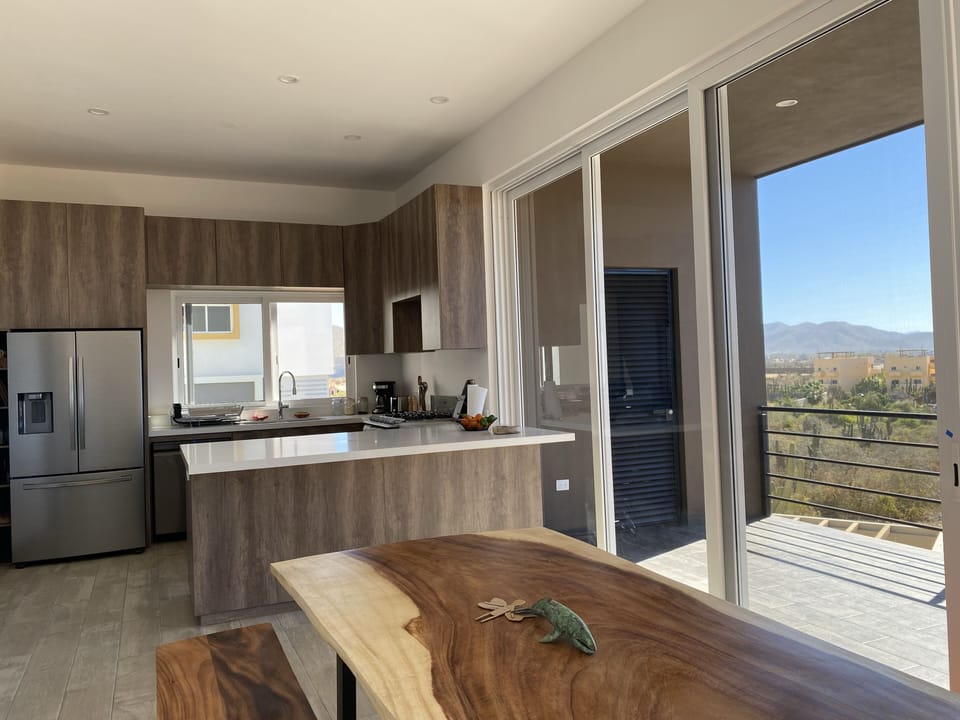 kitchen and mountain view
