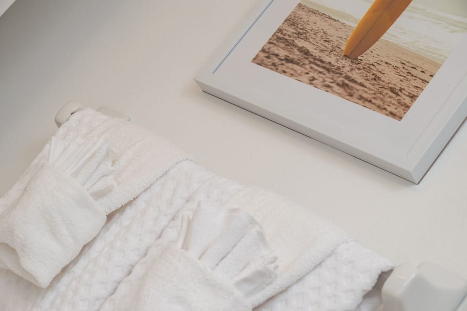 Large luxury towels with hand towels!
