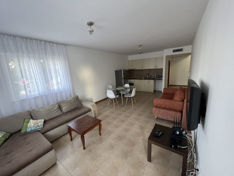 Comfortable living area with dining space