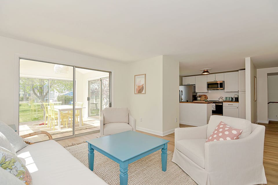 The living room is also open to the kitchen.