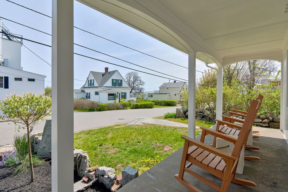 Relax on the gracious front porch.