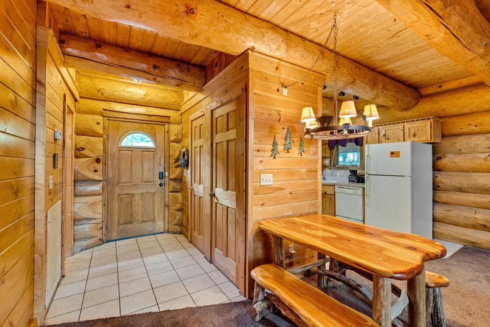 Indoors, Hardwood, Refrigerator, Stained Wood, Bench