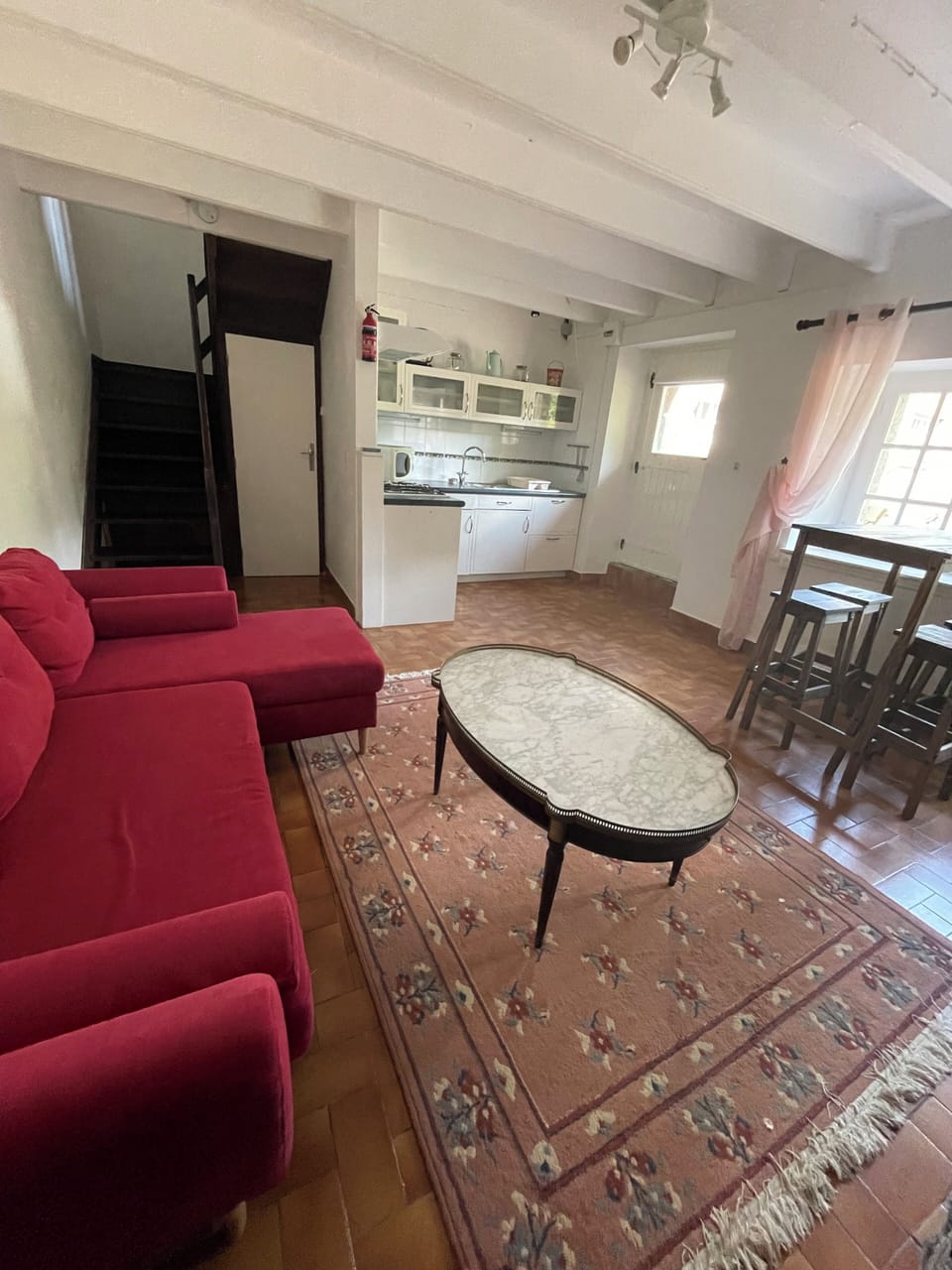 Family room with kitchen - cottage
