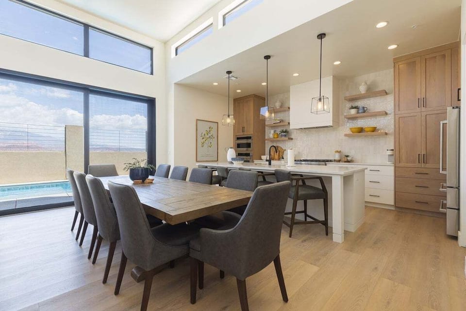 This welcoming kitchen creates space for exceptional meals and guest entertainment.