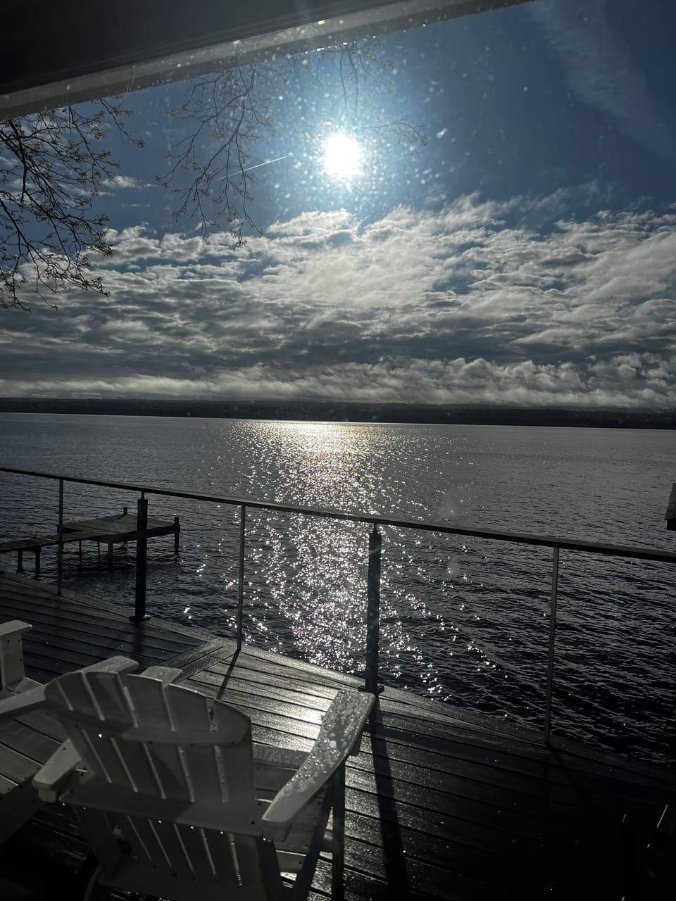 View of the lake on a cloudy night