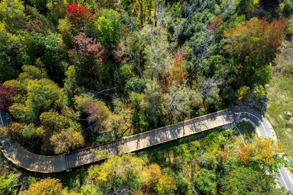 TART Trail (non-motorized) crossing Acme Creek on KOTI property (fall colors starting)