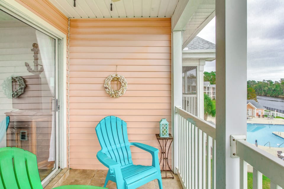 Myrtle Beach Vacation Rental | 2BR | 2BA | 900 Sq Ft | Stairs Required to Enter