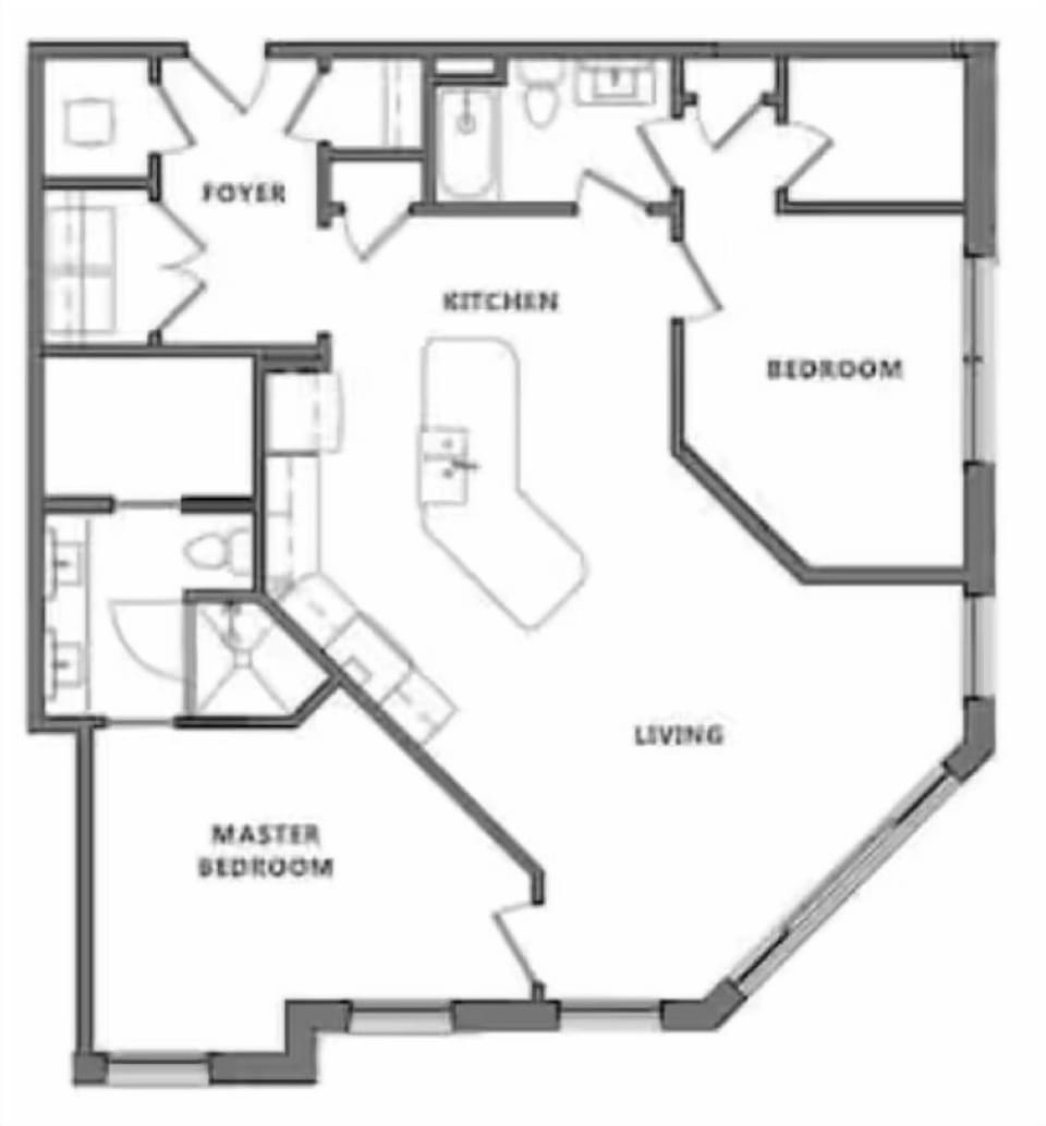 Spacious 2BR/2BA w/ open kitchen, large island, walkable location & more.