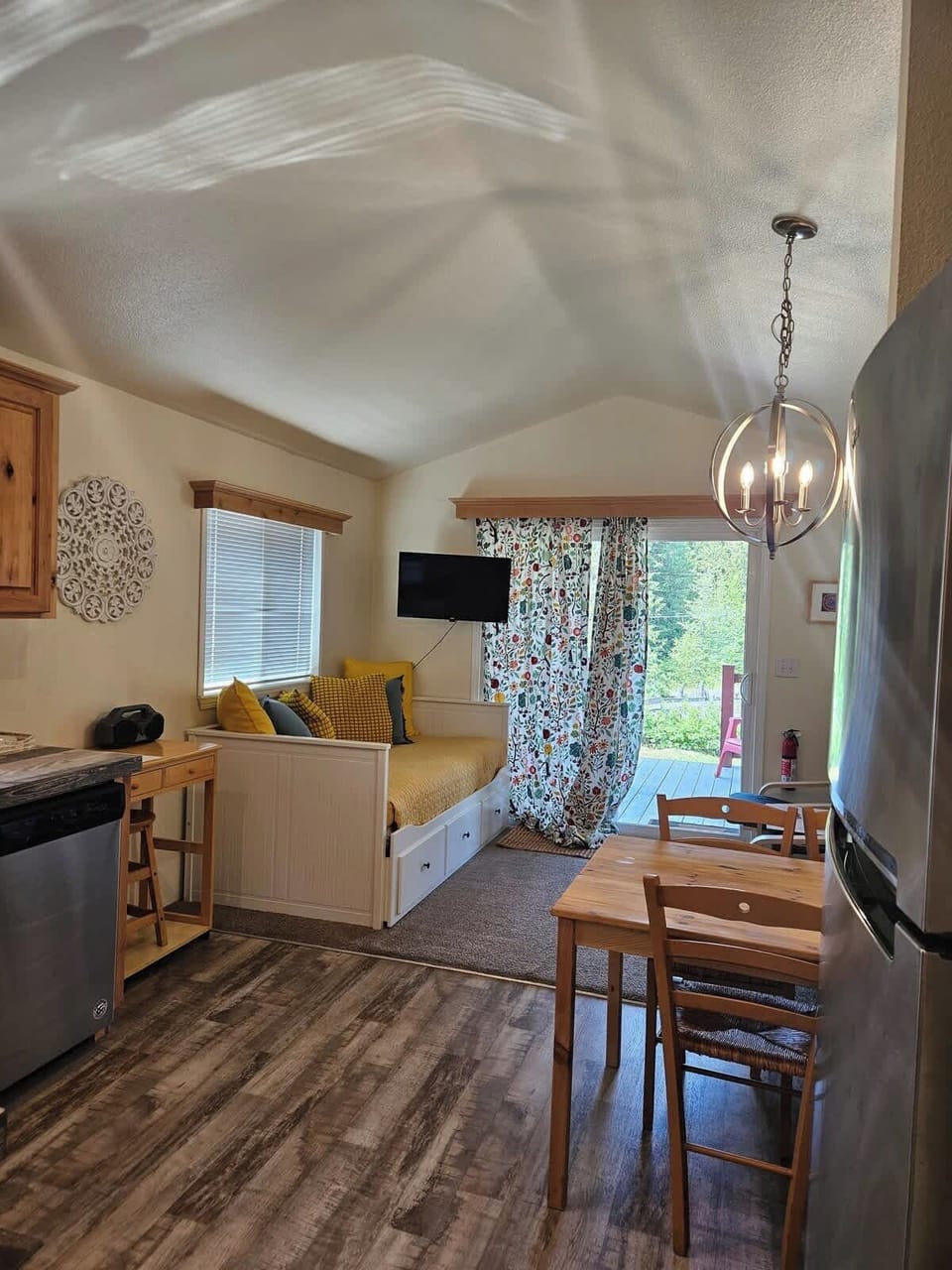 View into the living room.