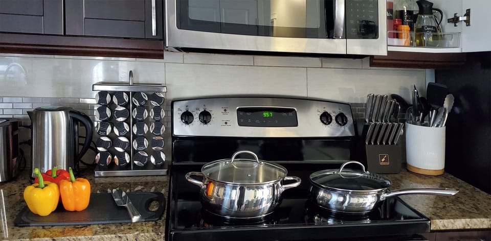 Fully stocked kitchen