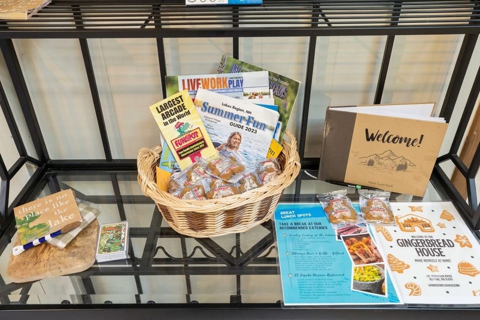 Welcome basket and neighborhood guide