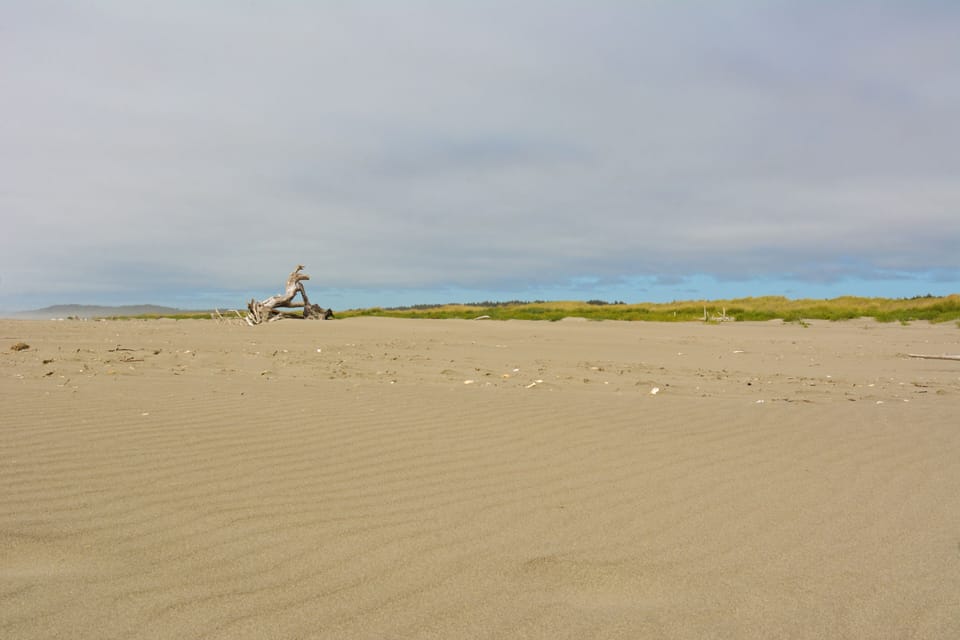 The beach is just a five or six minute walk from the edge of the property.
