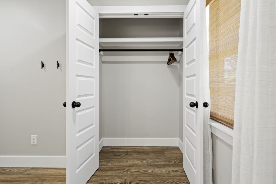Guest bedroom closet. 