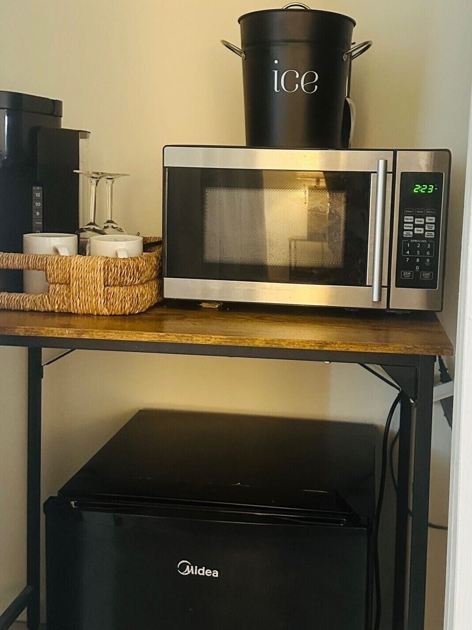Microwave, Mini Fridge, Coffee Maker