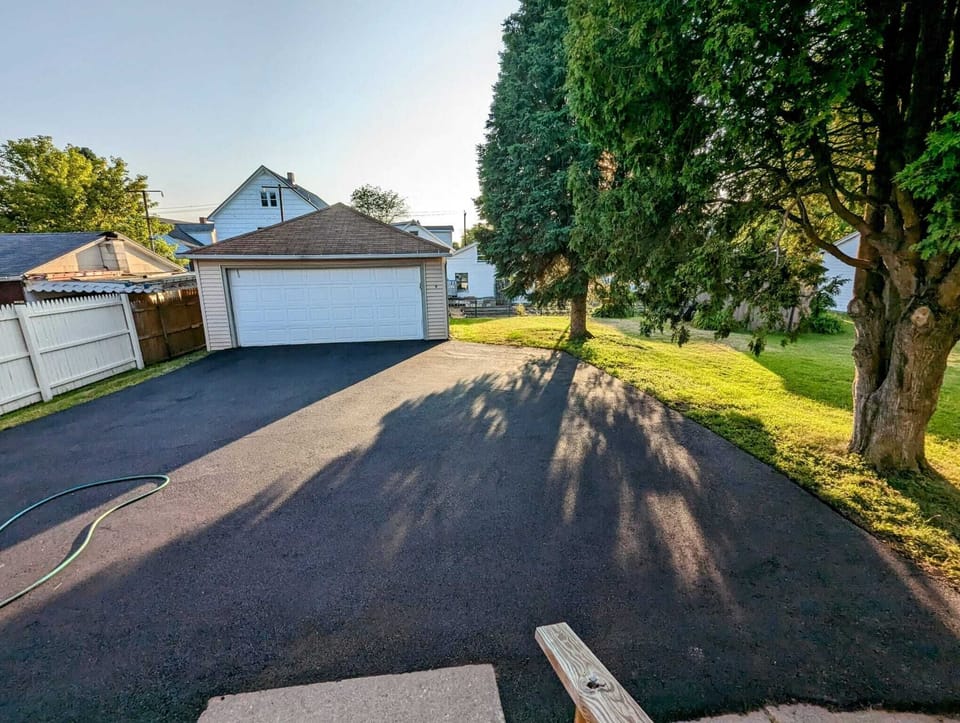 Newly paved driveway to securely park your car