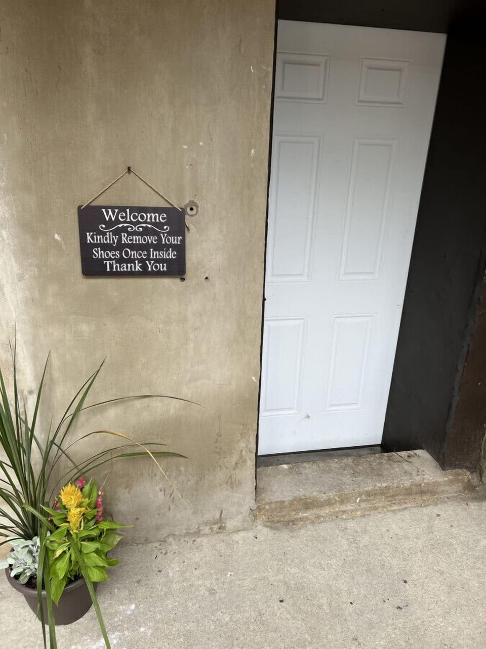 Entrance to unit