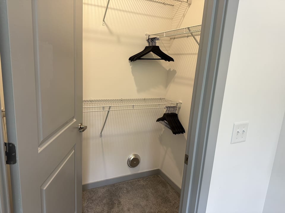 Walk-in closet in 2nd bedroom 