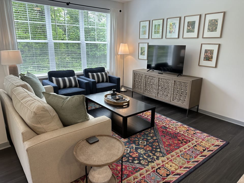 Spacious living area with Arhaus favorites! 