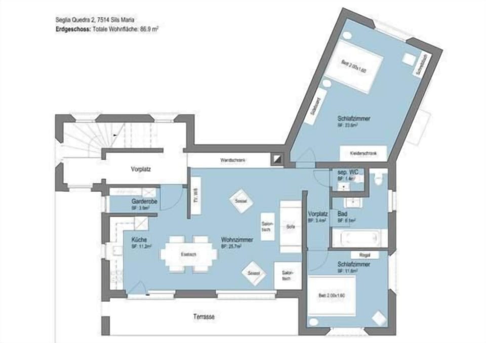 plan of the apartment