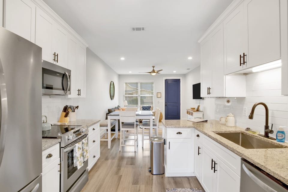 Cook up a favorite meal or snack in the Fully equipped kitchen