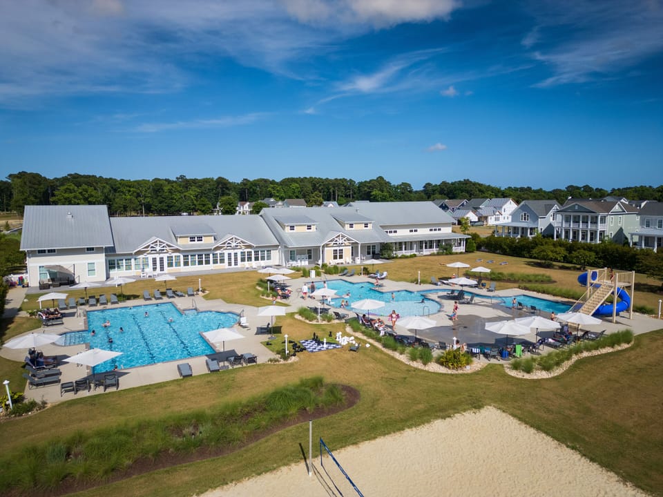 Bay Creek Life Center Pools - Bay Creek Life Center features two outdoor pools, a lap pool and a family pool with a giant slide and splash zone for children.