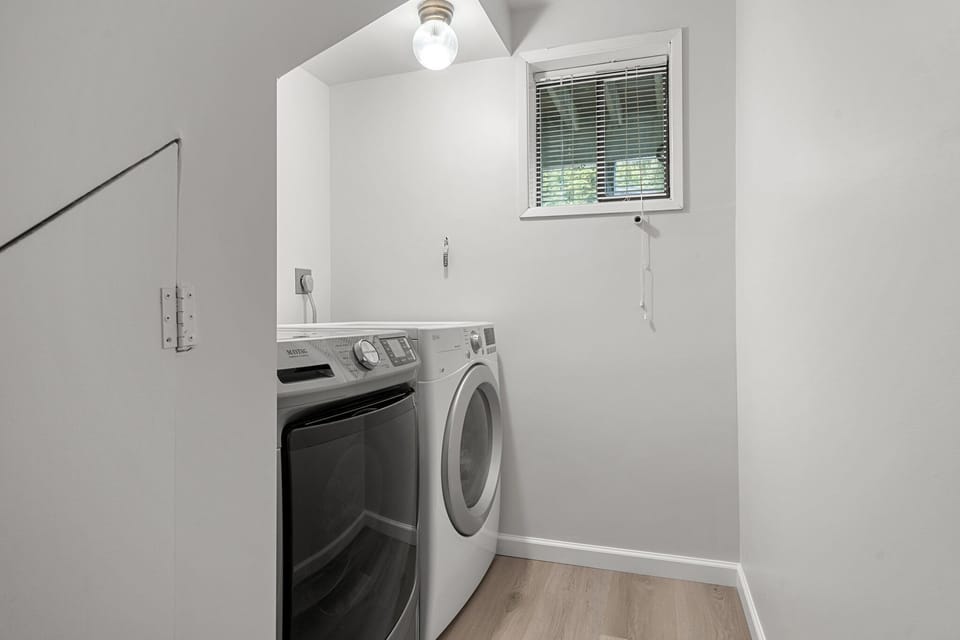 The dedicated laundry room provides space for keeping clothes and linens fresh during your stay.