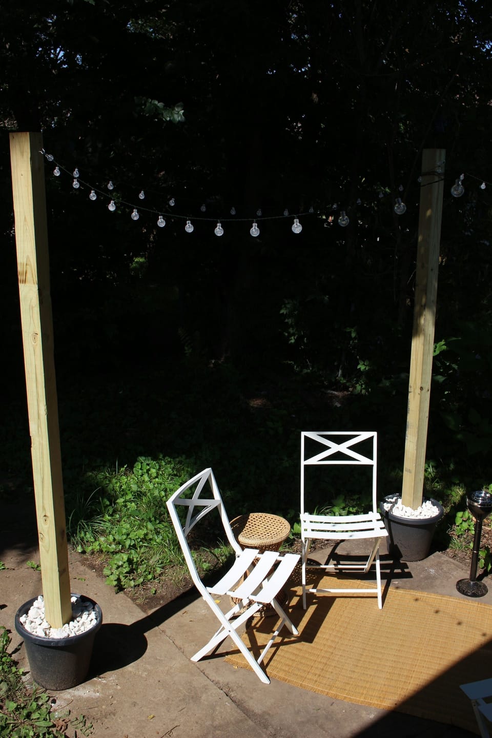 smoke in the backyard & use our safe-guard standing ash try