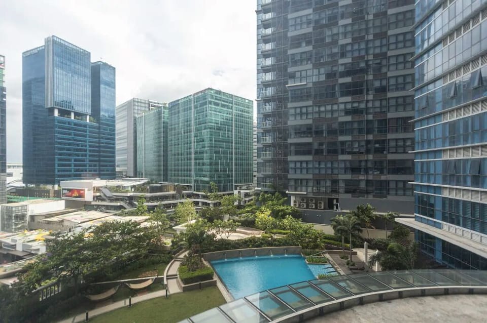 View from the unit, pool view that gets more stunning at night