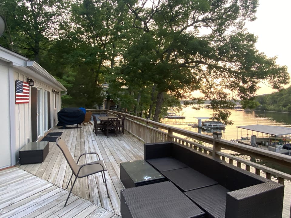 Deck at rear of house