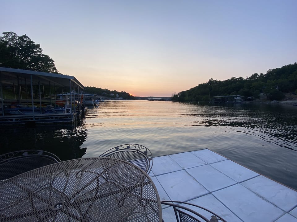 Sunset from swim dock