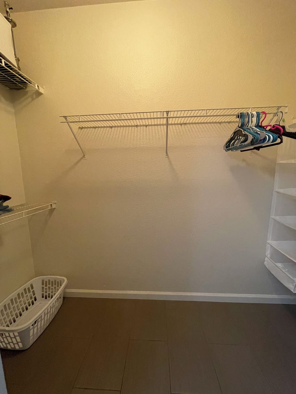 Large walk in closet.  Extra linens, pillows and blankets are included. 