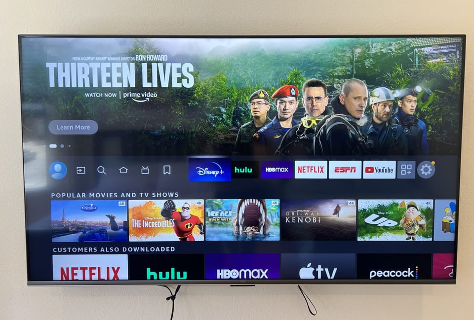 Each bedroom has an Amazon Fire TV w/ free streaming (Netflix, HBO, Disney+ etc)