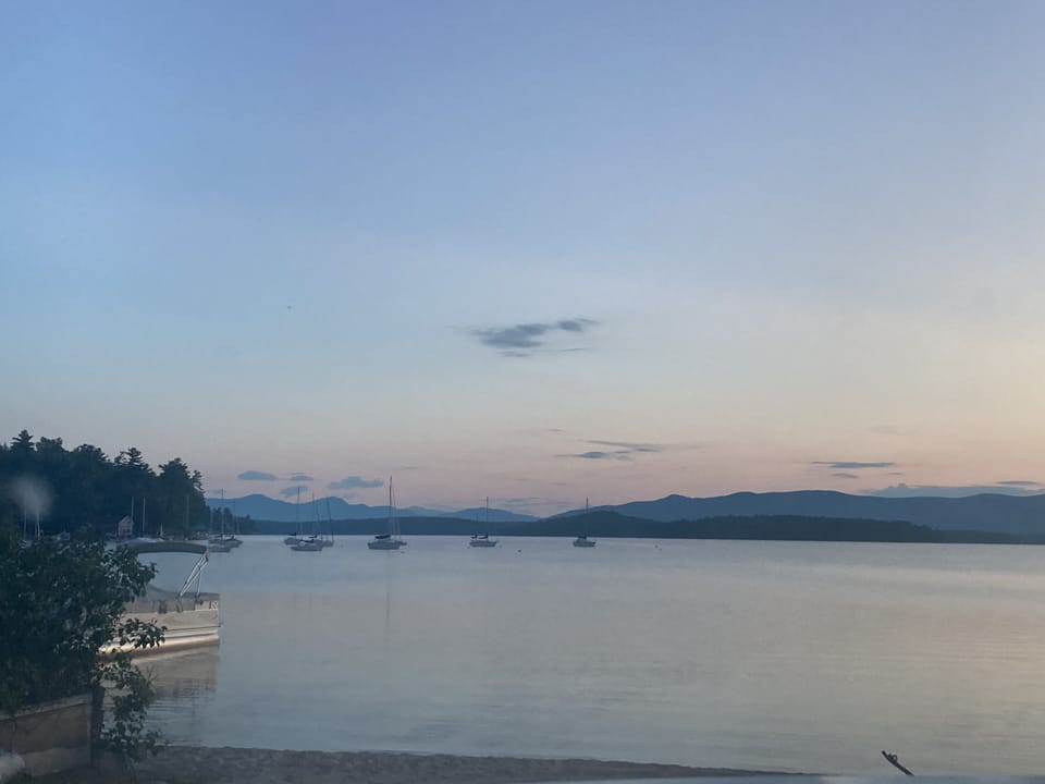 Beautiful Private sandy beach with lounge chairs and grills and picnic tables