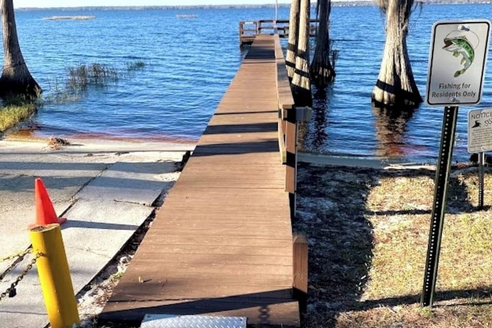 The fishing pier is the perfect place to unwind.