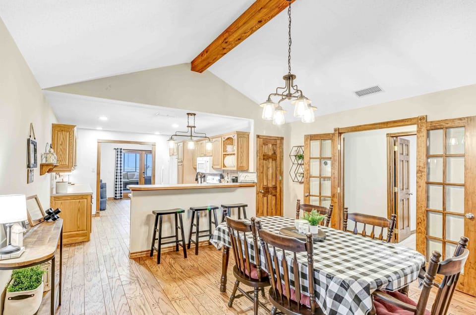 dining room and kitchen